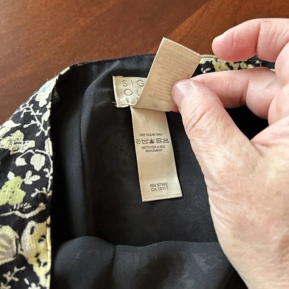 Sigrid Olsen Sport Womens Skirt 2P Black Floral Midi Front Slit Whimisgoth Fairy - Picture 8 of 9